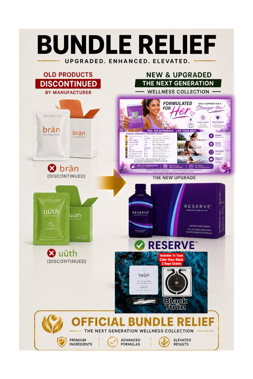 Coach Randall Relief™ Bundle Relief Package™ - 30 M1ND, 30 Reserve+ and 1 tuün Pendant