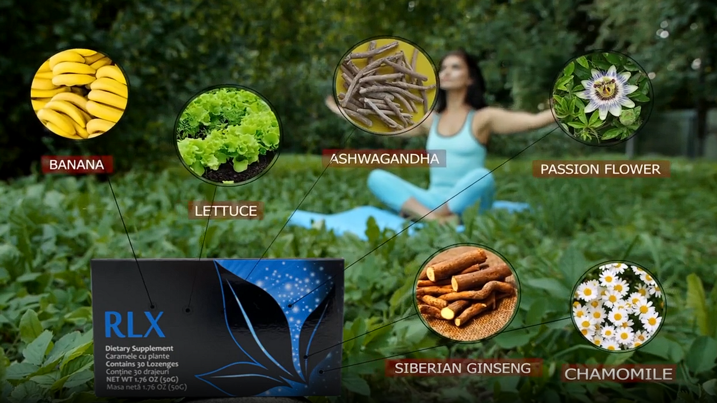 Relax (RLX) Candy Drops for Calm, Focus, Clarity & Stress Chamomile to Prepmote Sleep Cycles
