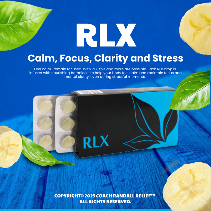 Relax (RLX) Drops for Calm, Focus, Clarity & Stress | Coach Randall Relief