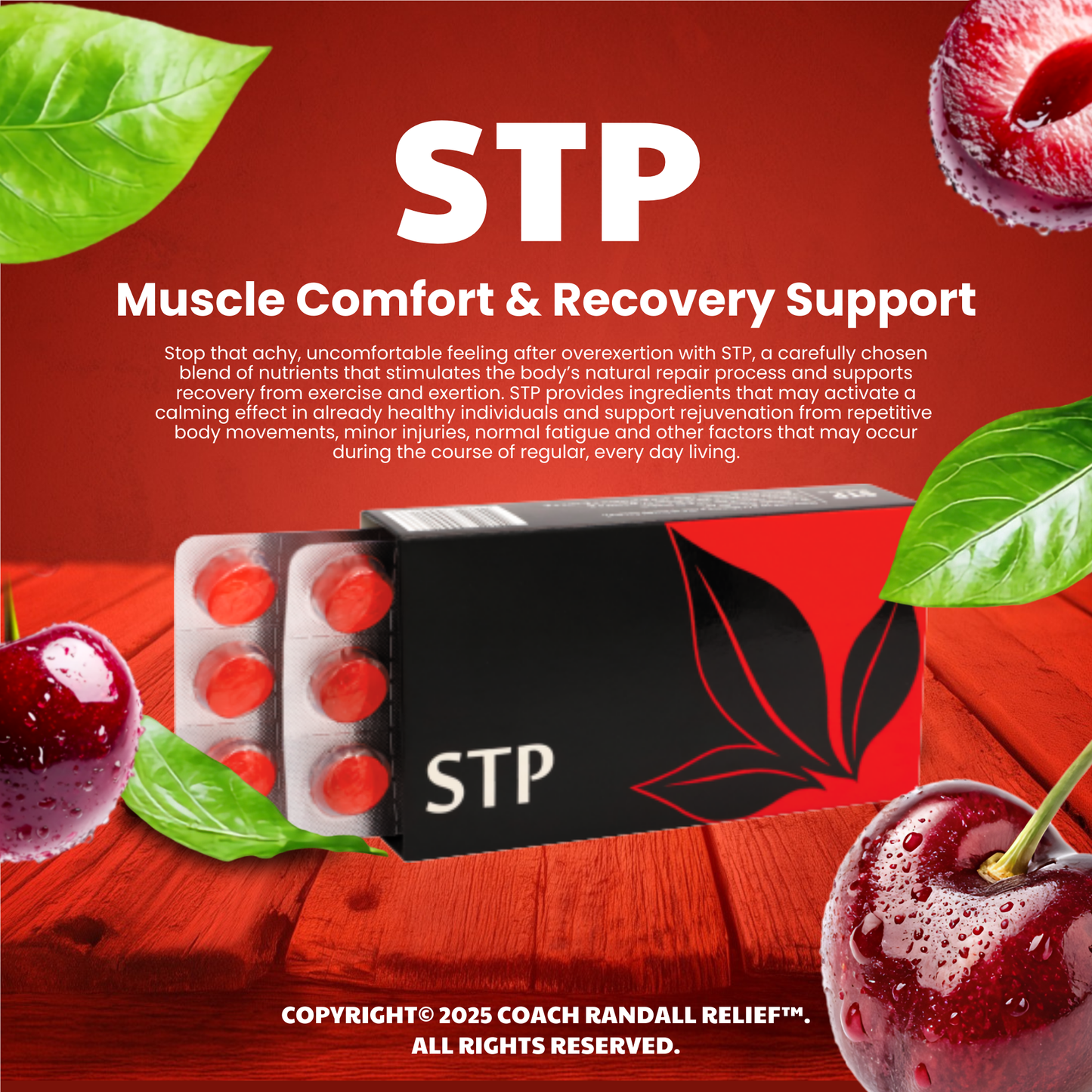 Stop (STP) Drops for Muscle Comfort & Recovery Support | Coach Randall Relief