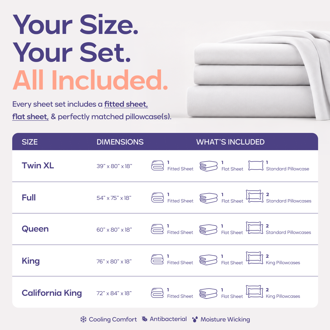 CloudCool™ Cooling Sheet Set | Bed Sheets | Cool-on-Contact: Gray / Cali King