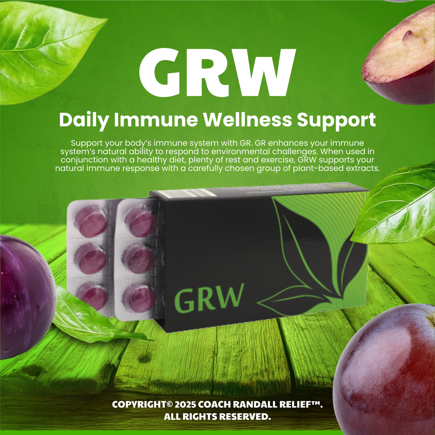 Grow (GRW) Drops for Immune System Support | Coach Randall Relief