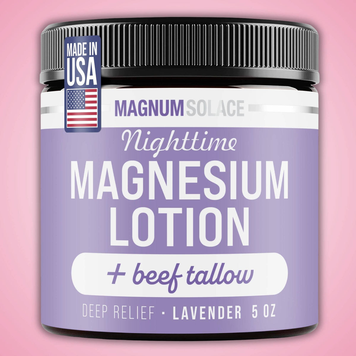 Nighttime Magnesium Lotion with Beef Tallow - Lavender Scent
