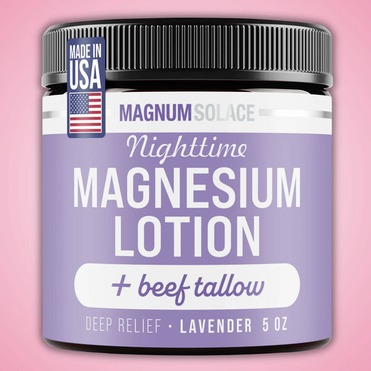 Nighttime Magnesium Lotion with Beef Tallow - Lavender Scent