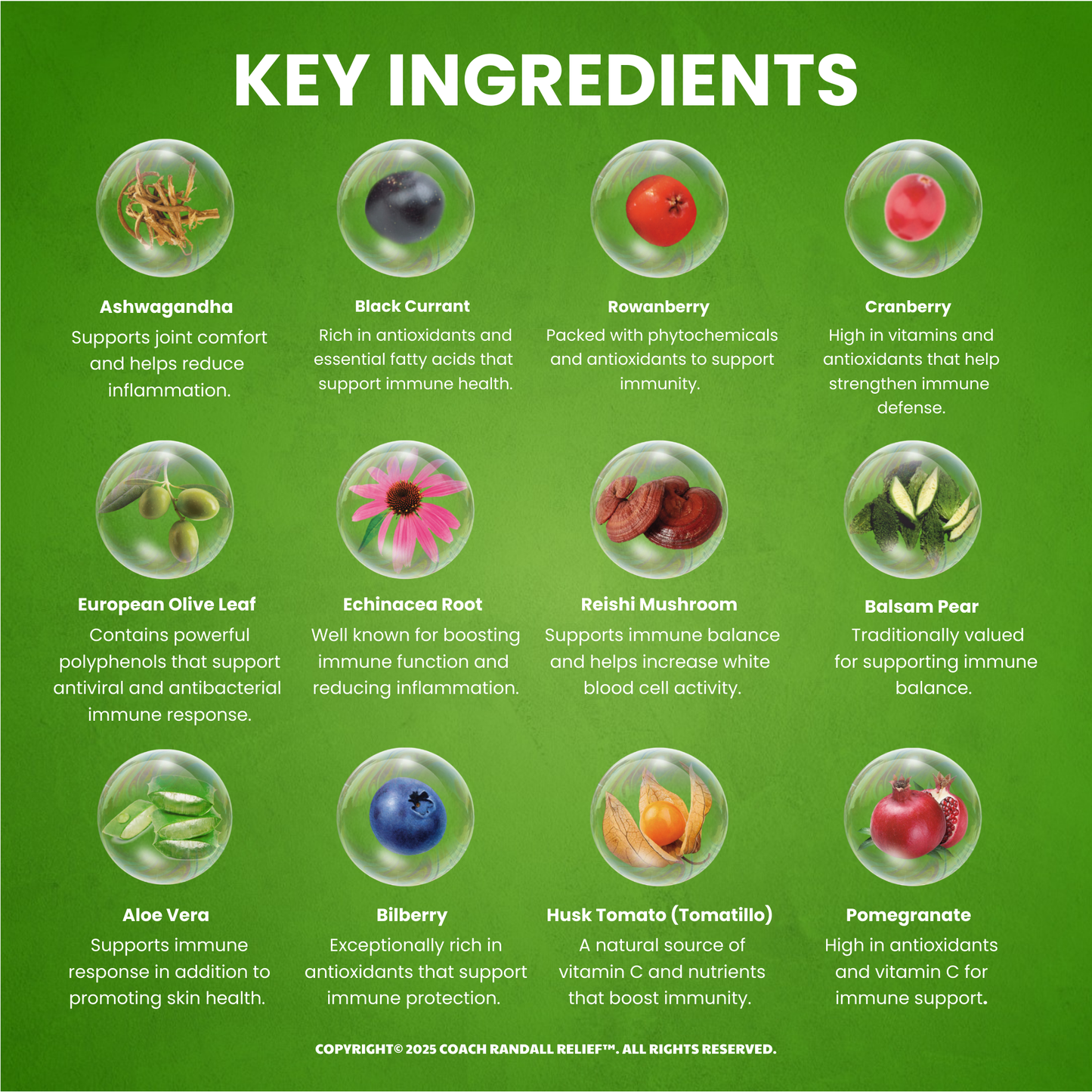 Grow (GRW) Drops for Immune System Support | Coach Randall Relief