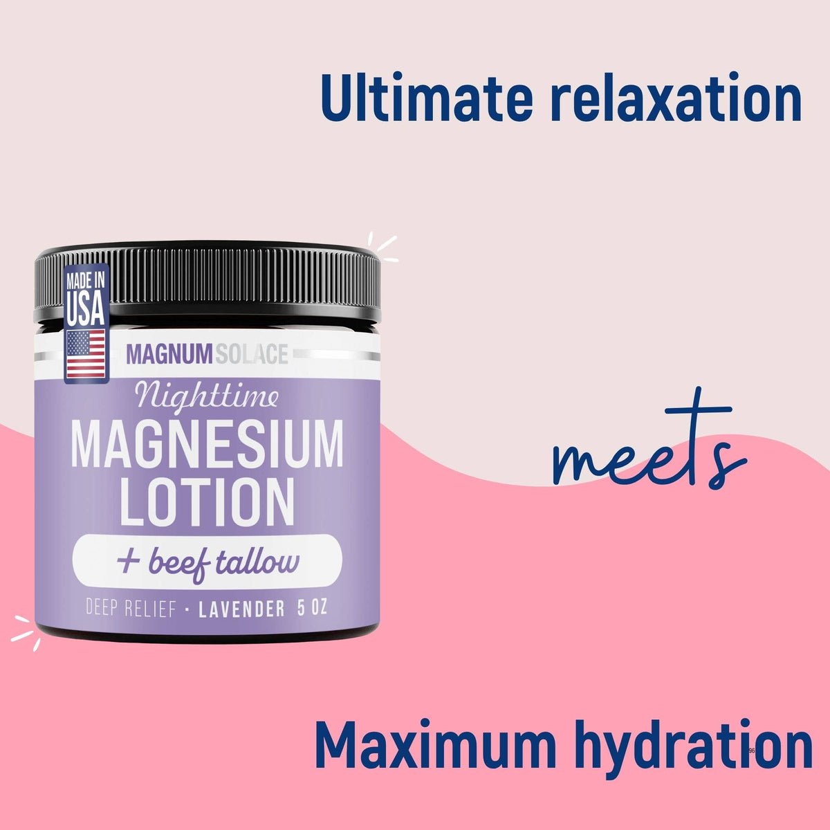 Nighttime Magnesium Lotion with Beef Tallow - Lavender Scent