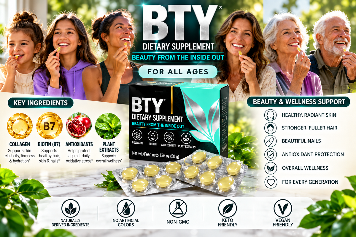 BTY® Collagen Beauty Lozenges – Choose 6, 10 or 30 Days | FREE Collagen Mask Gift