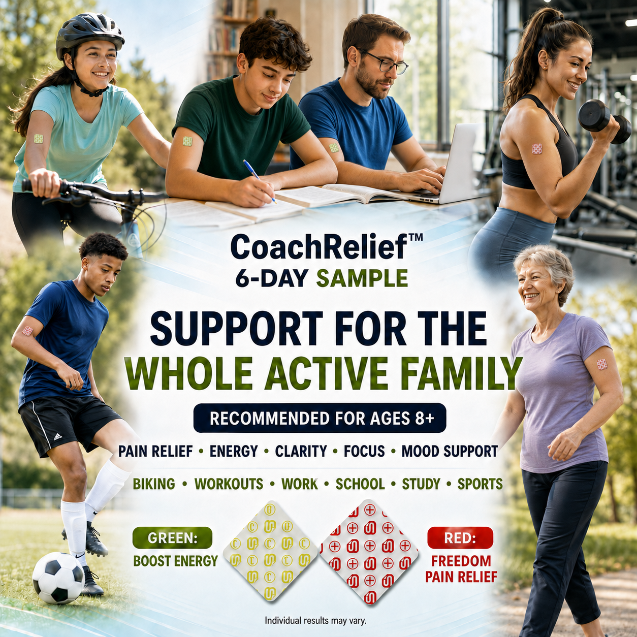 CoachRelief™ 6-Day Power Pack — 3-days +Freedom 3-days +Energy Boost
