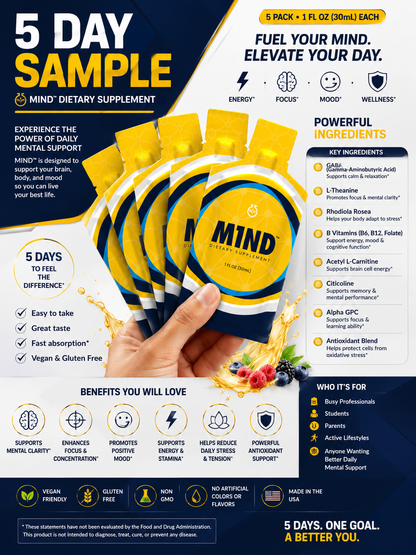 NEW 5-Day Wellness Sample Coach Randall Relief™ M1ND® Reimagined - Sample 5days