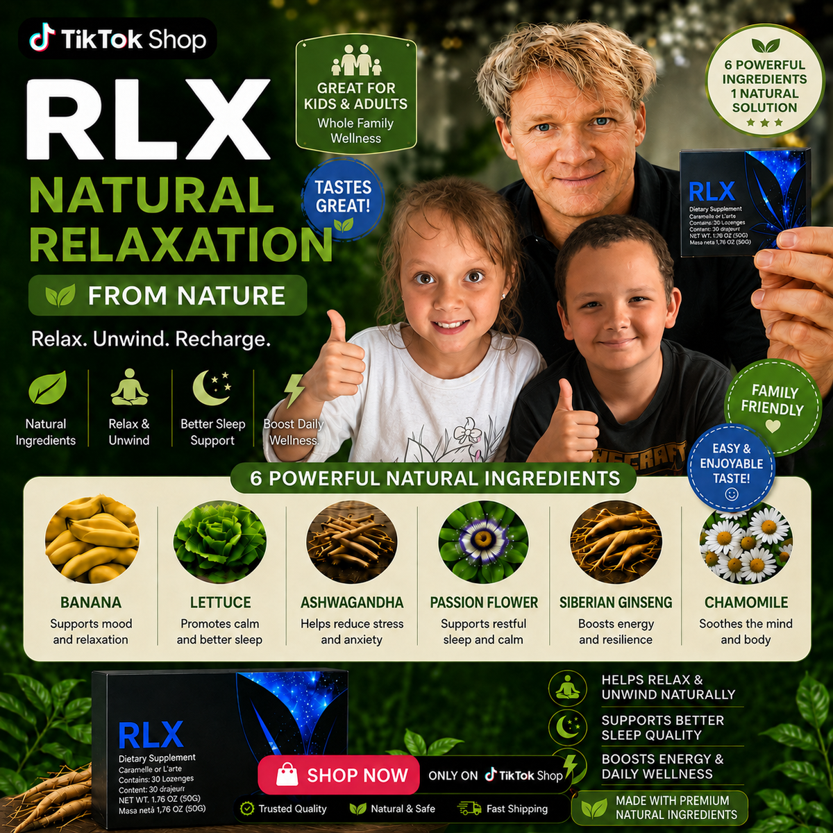 5 Day Sample of RELAX Banana flavor Candy Lozenge Sleep well, Peace, Calming