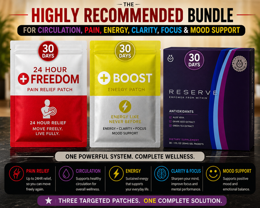 Coach Randall Relief™ Ultimate Bio Hack Bundle™ - 30 24hr Freedom & 30 Boost+ Patches and 30 Reserve®