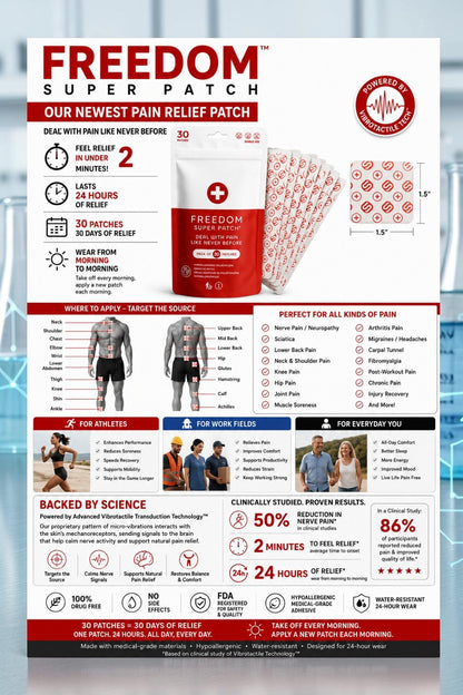 CoachRelief Freedom From Pain Signals Patch Pick 5 or 10 Day Sample Pack, Last 24 hours Helping to calm Nerves an