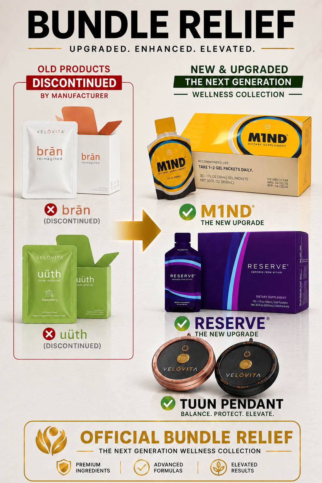 Coach Randall Relief™ Bundle Relief Package™ - 30 M1ND, 30 Reserve+ and 1 tuün Pendant