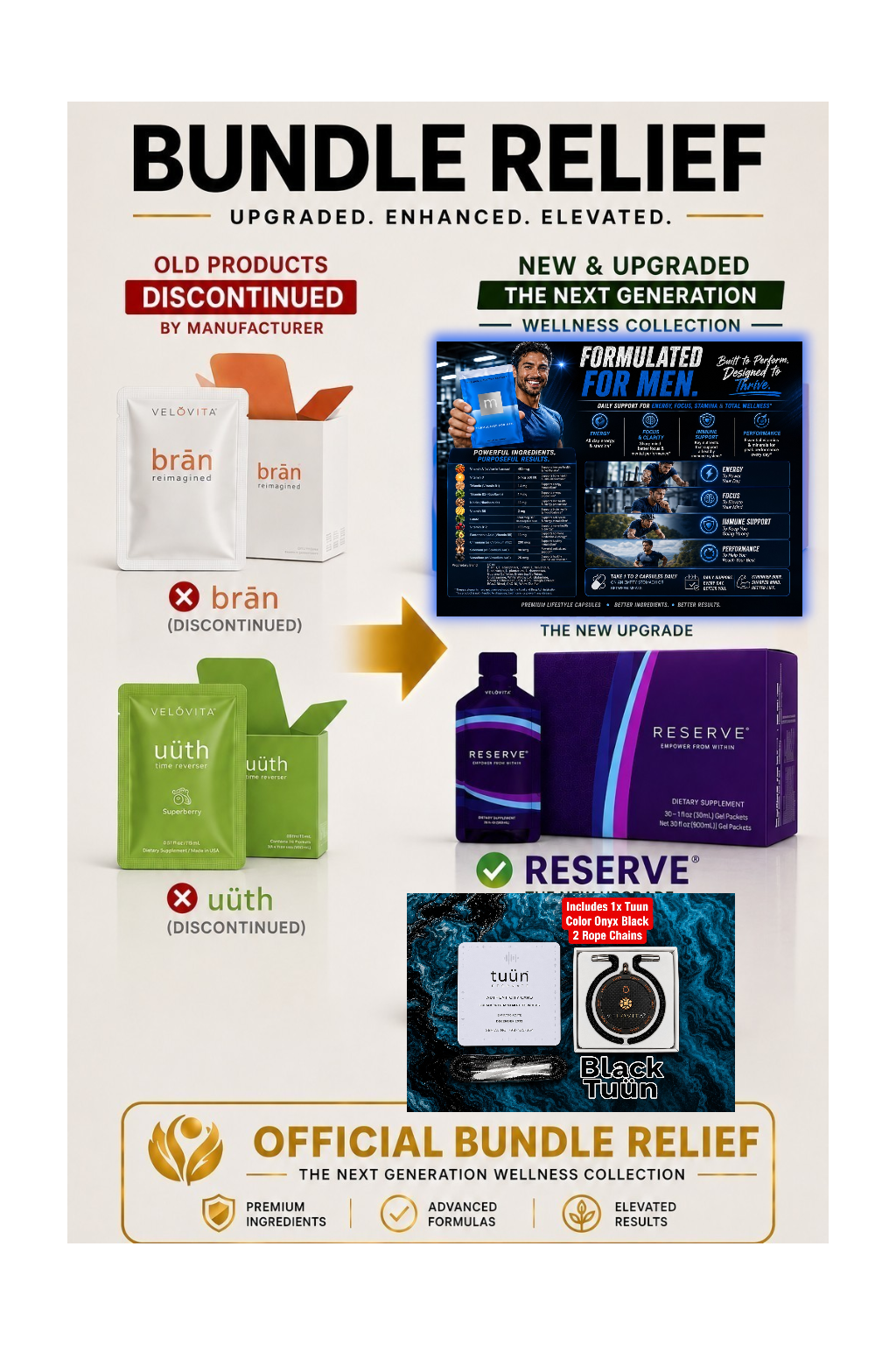 Coach Randall Relief™ Bundle Relief Package™ - 30 M1ND, 30 Reserve+ and 1 tuün Pendant