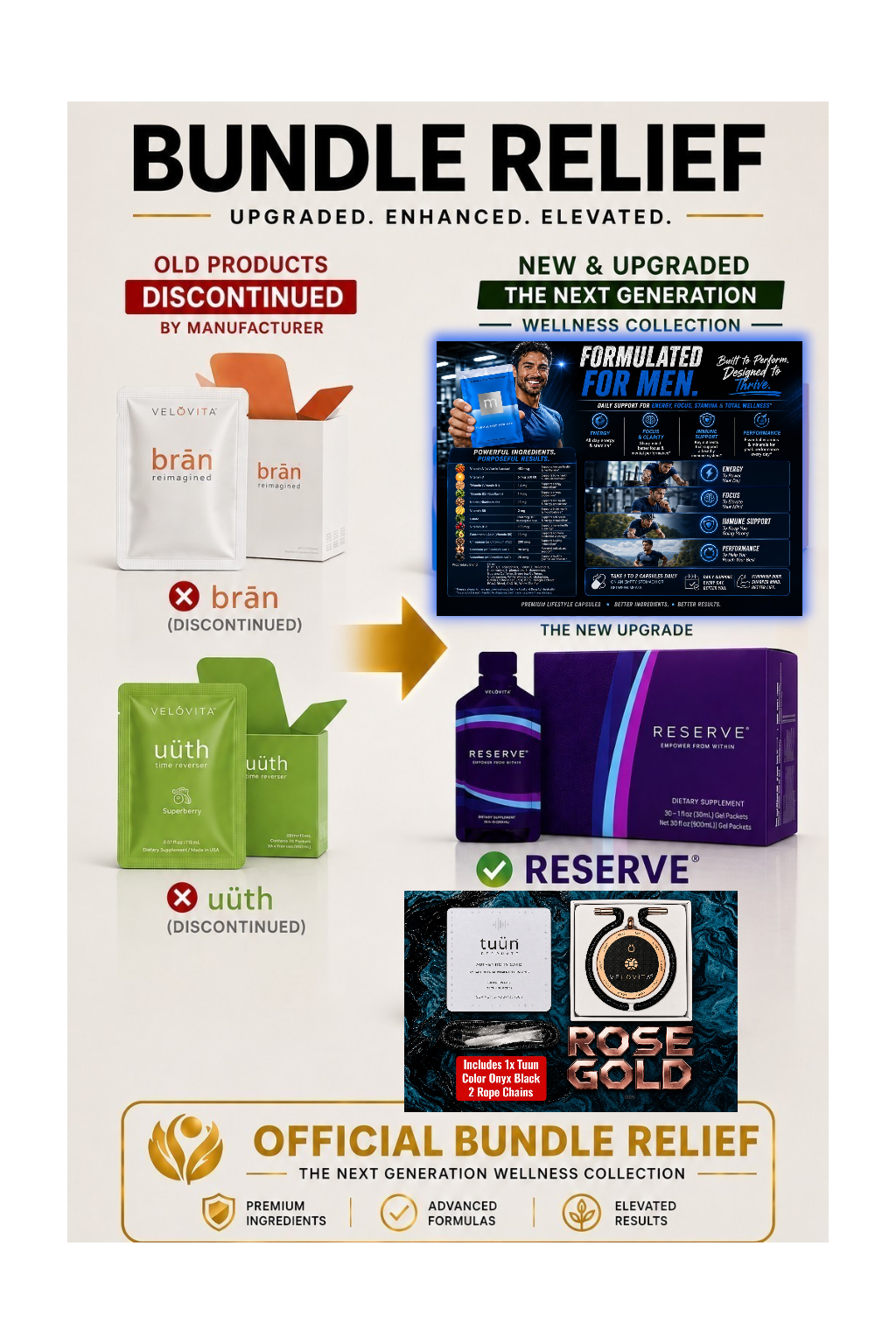 Coach Randall Relief™ Bundle Relief Package™ - 30 M1ND, 30 Reserve+ and 1 tuün Pendant