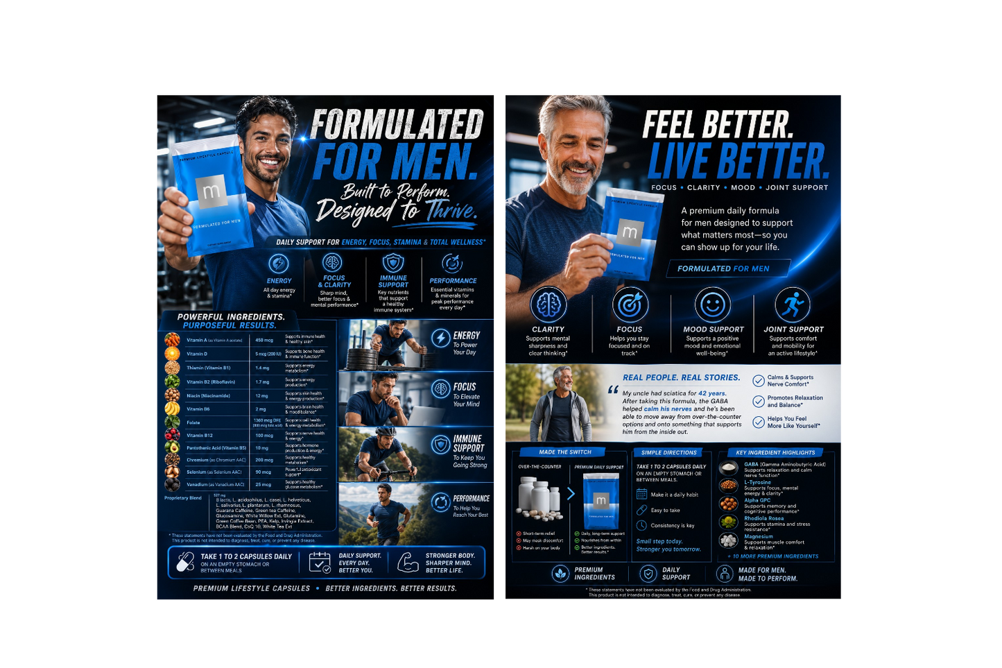 Coach Randall Relief™ Couple Power Boost Men's 30 Packs and Women's 30 Packs Lifestyle Capsules