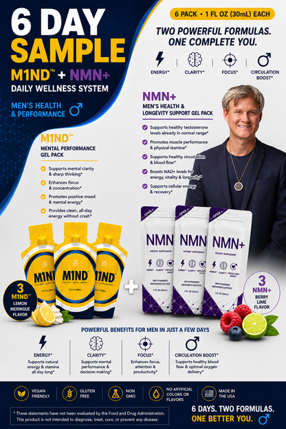 Ultimate Wellness – 6 Day Sample Pack 3days M1ND and 3days NMN+