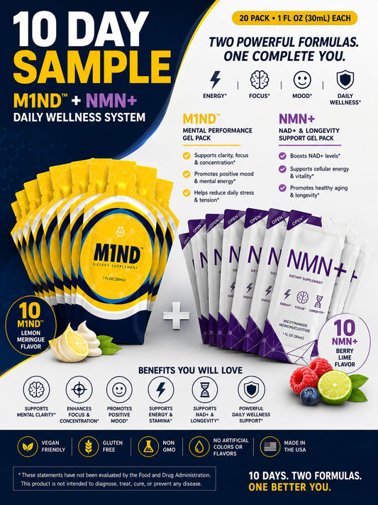 Ultimate M1ND & NMN+ Wellness – 20 Day Sample Pack