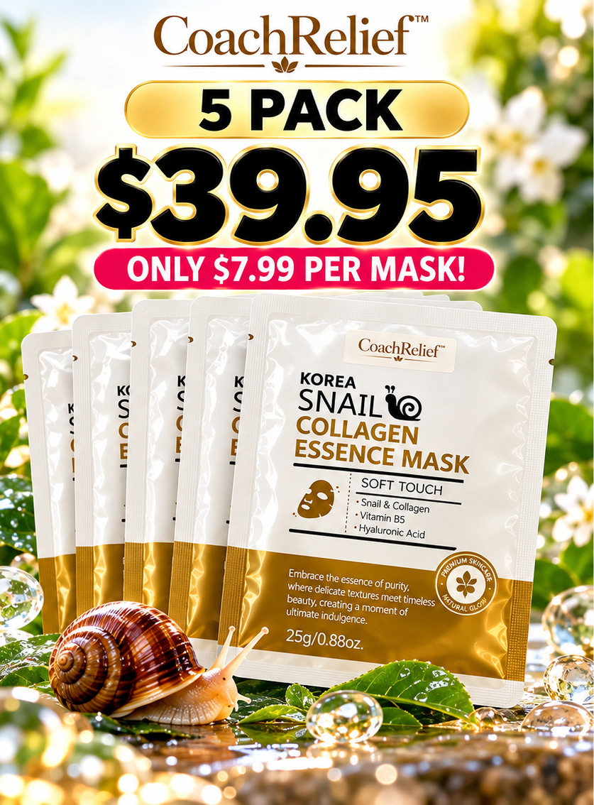 New CoachRelief™ Korea Snail Collagen Essence Mask – Soft Touch Treatments