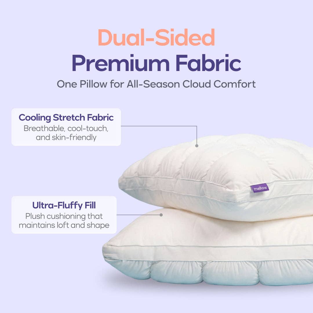 Puff Pillow | Cooling Bedding Pillow | Puff Grid Design: Gray / King